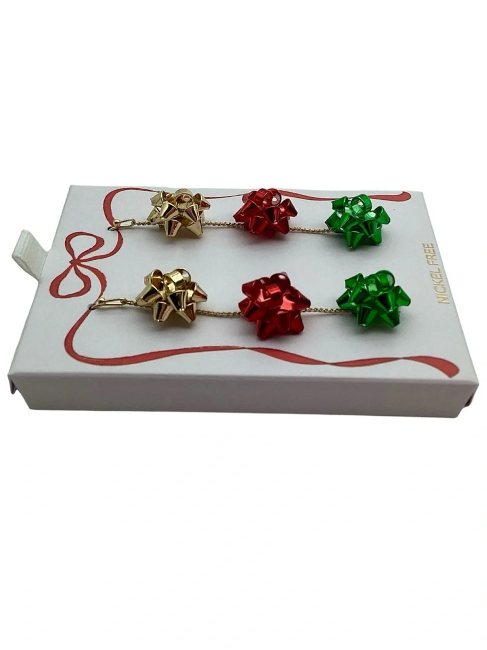 True to Form Gift Bow Dangle Earrings (NWT)